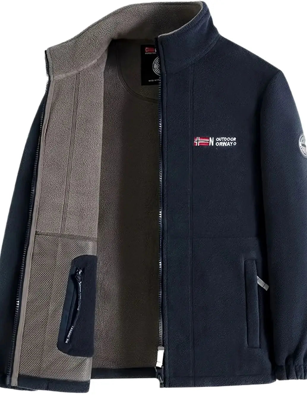 Jack | Men's Classic Full-Zip Outdoor Fleece Jacket Stand Collar
