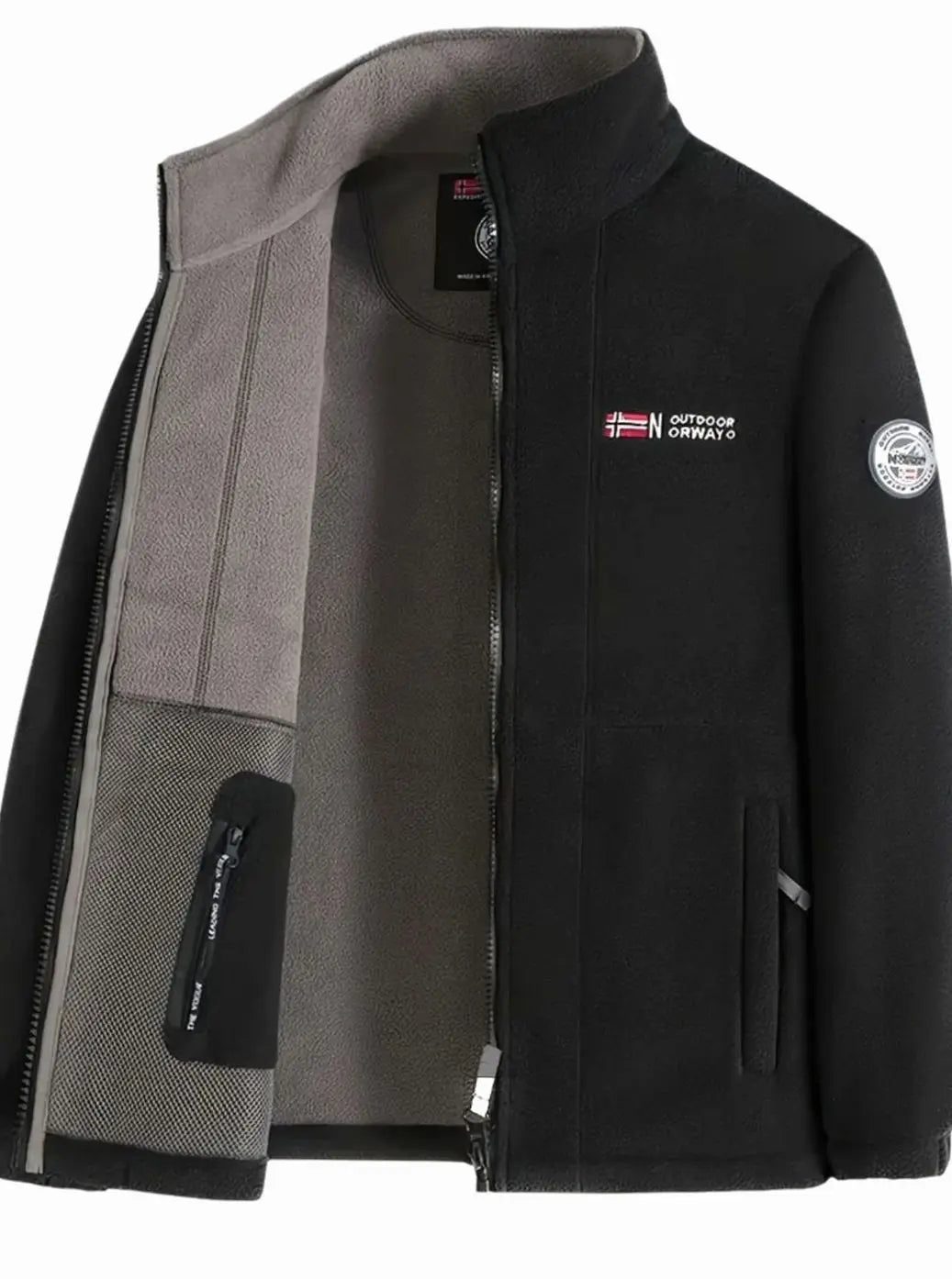 Jack | Men's Classic Full-Zip Outdoor Fleece Jacket Stand Collar