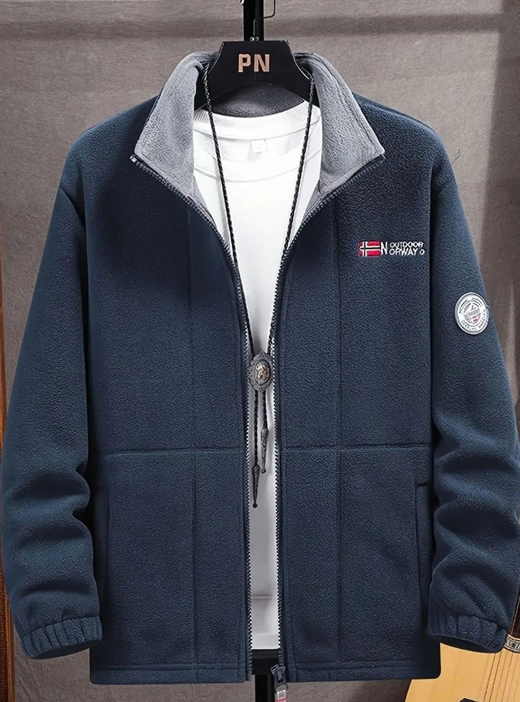 Jack | Men's Classic Full-Zip Outdoor Fleece Jacket Stand Collar