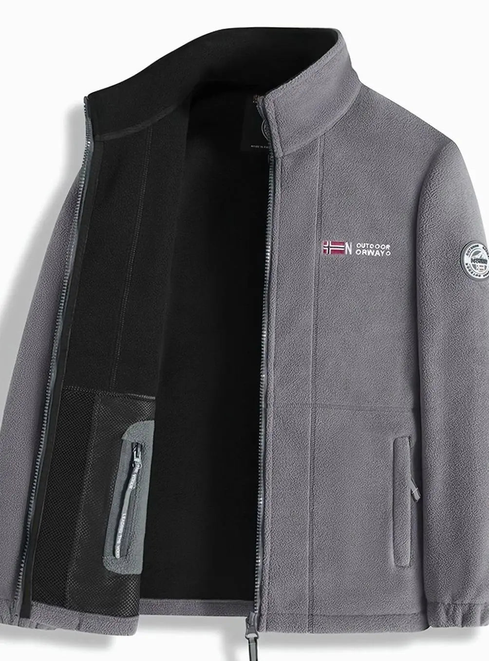 Jack | Men's Classic Full-Zip Outdoor Fleece Jacket Stand Collar